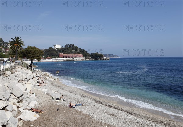 View from the beach towards the Monte Carlo Beach Hotel