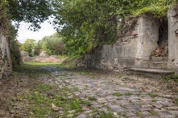 Derelict street in the old town which was destroyed and abandoned in World War II