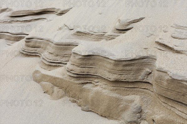 Sand dune with wind erosion
