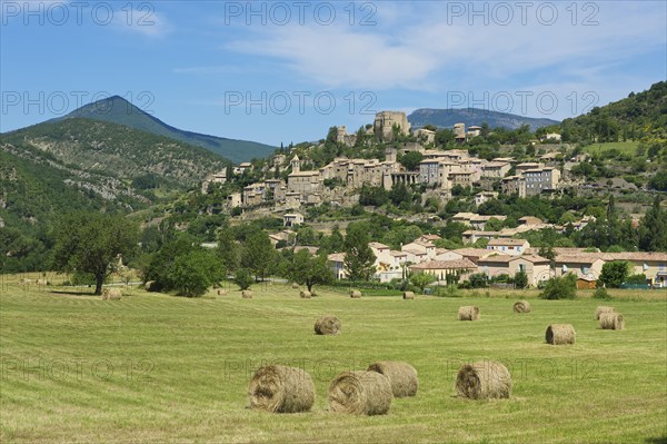 View towards the village of Montbrun-les-Bains