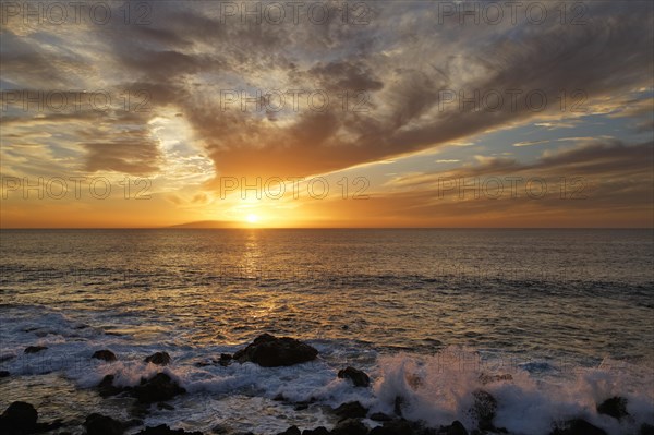 Sunset over the sea