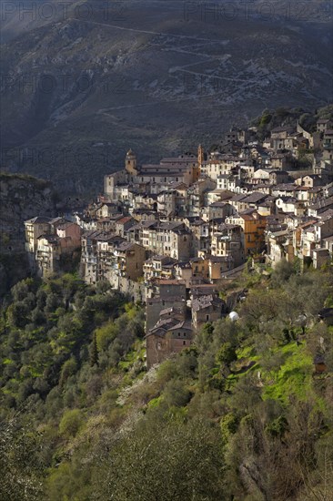 Mountain village of Saorge high above the Roya Valley