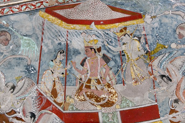 Man under a baldachin