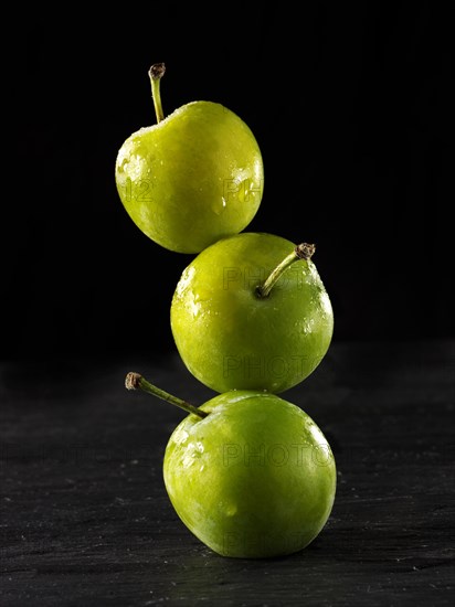 Fresh whole precious plums