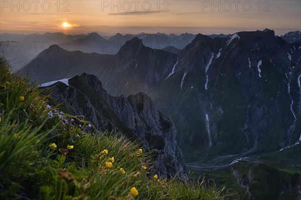 Sunrise over the Lechtal Alps