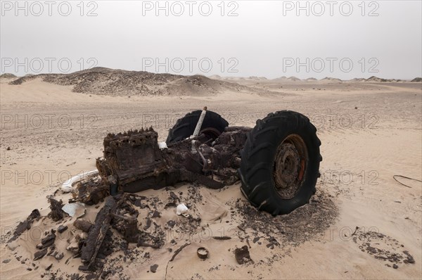 Caterpillar wreck used in former diamond mine
