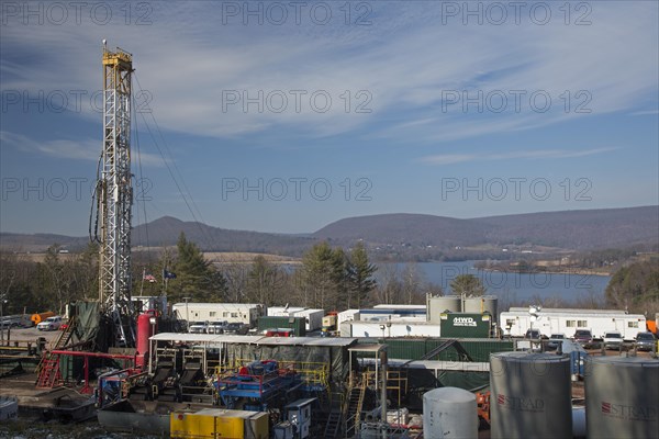 An Atlas Energy Resources natural gas well being drilled in rural Lycoming County in preparation for hydraulic fracturing or fracking