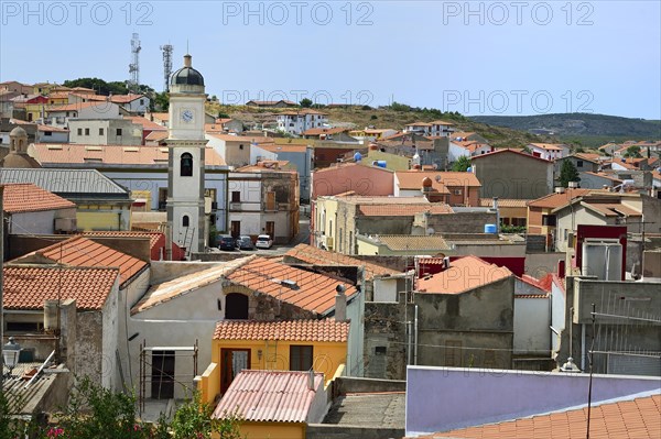 Overview of the town with the Basilica of Sant'Antioco