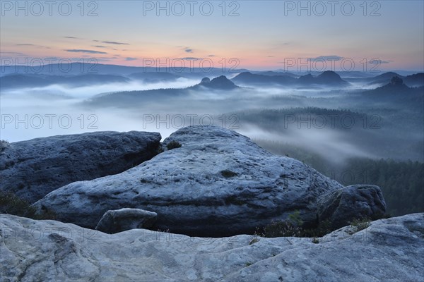 View from Kleiner Winterberg mountain at dawn