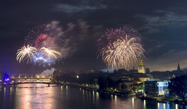 Fireworks during the Seenachtfest Festival