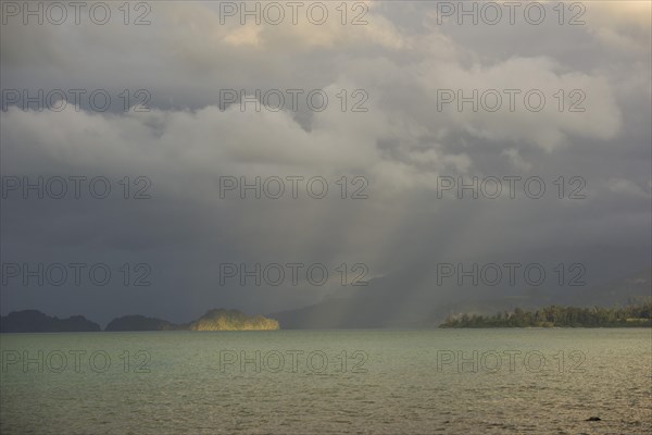 Evening mood with storm clouds above Lago Puyehue