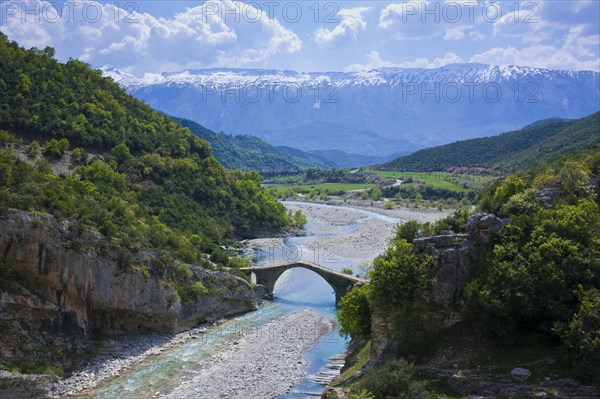Roman bridge of Benja across river Shkumbin