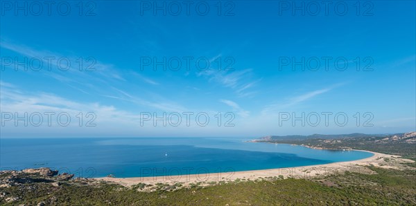 Coast with a long sandy beach