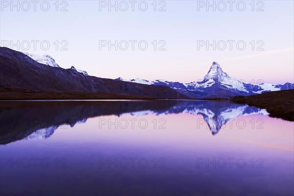 Matterhorn reflected in lake Stellisee