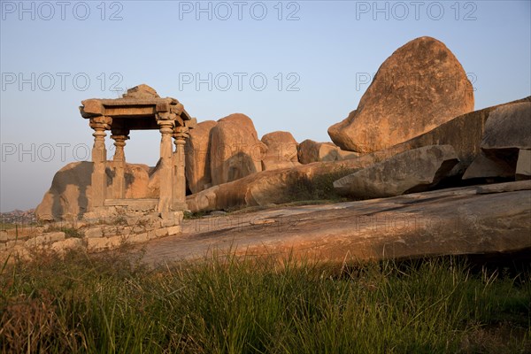 Temple ruins and granite rocks at Hermakuta Hill