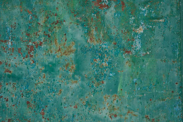 Green rusty metal sheet
