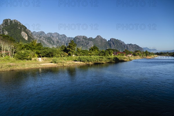 Vang Vieng's limestone karst landscape