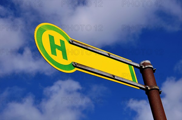 Bus stop sign