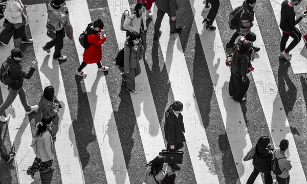 Single person in red