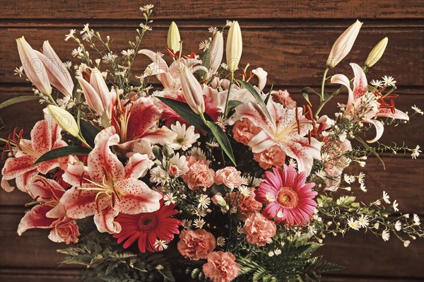 Colorful flower bouquet with roses