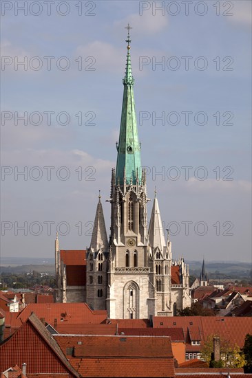 Spire of Marienkirche Church in Muhlhausen