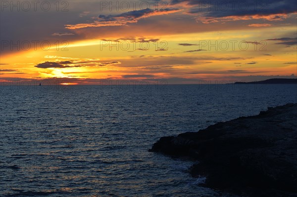 Sunset over the Adriatic Sea