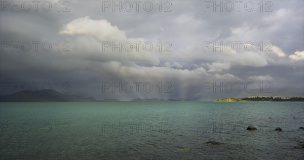 Evening mood with storm clouds above Lago Puyehue