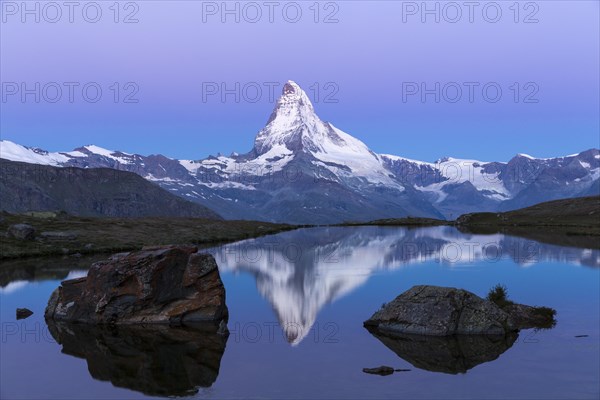 The Matterhorn reflected in Stellisee lake