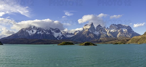 Lago Pehoe Lake and Paine Grande Massif