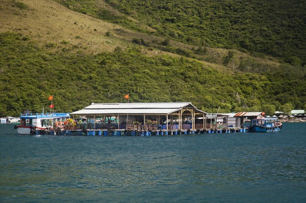 Floating houses off the island of Ho Ca Tri Nguyen