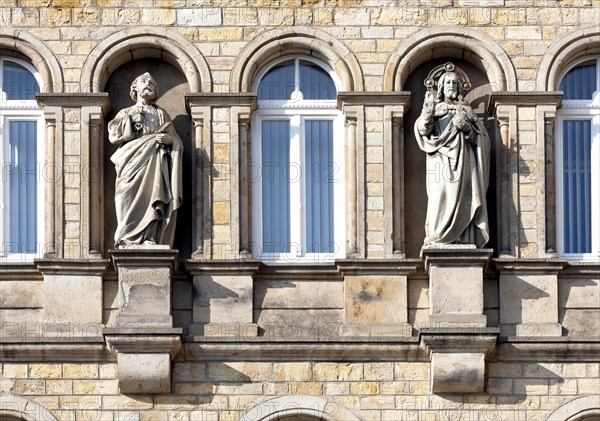 Saint statues at the seminary