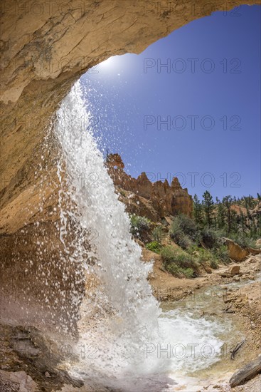 Waterfall at Mossy Cave Trail
