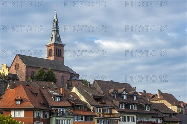 View of the town of Laufenburg with the Holy Spirit Church