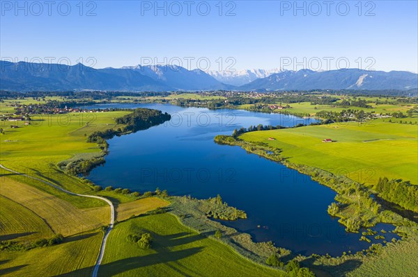 Lake Riegsee with Alpine Range