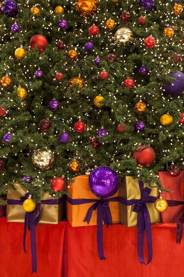 Colourful Christmas baubles