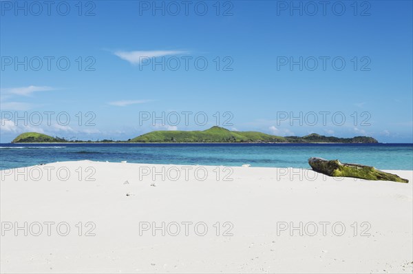 Mana Island from a sand bank