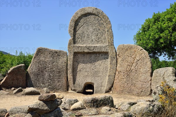 Front with portal rock