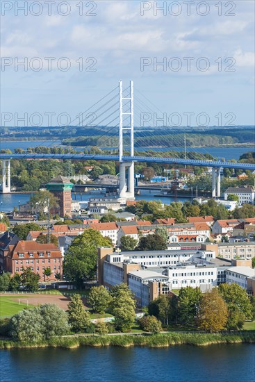 Town view with bridge Rugenbrucke