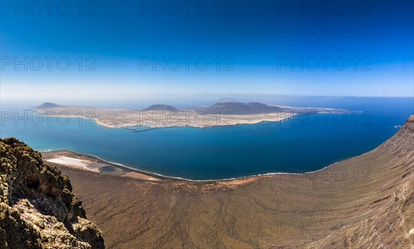 Views of La Graciosa island from the Mirador del Rio