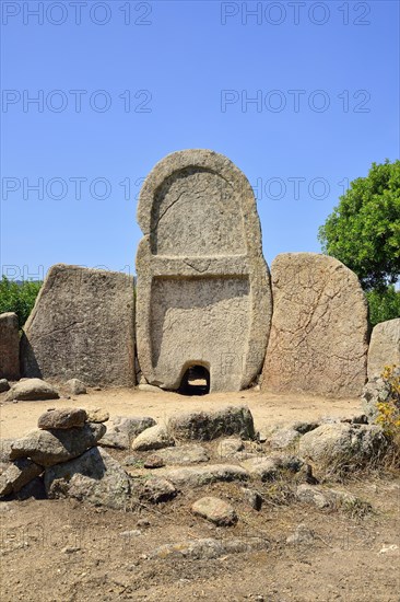 Front with portal rock