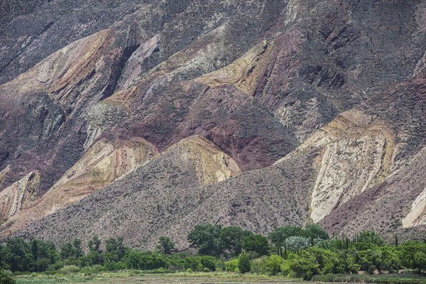 Colourful geological formations