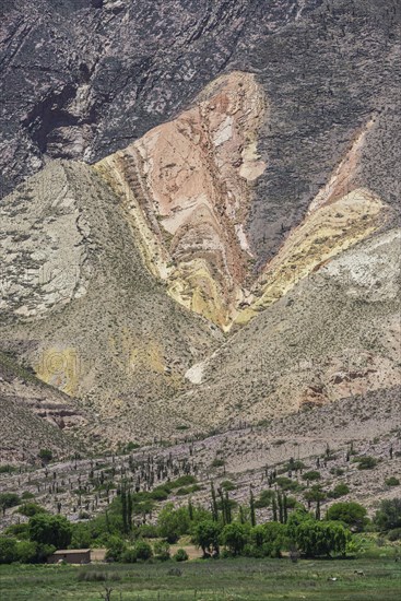 Colourful geological formations