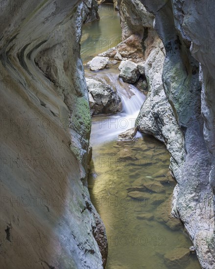 Path system through canyon