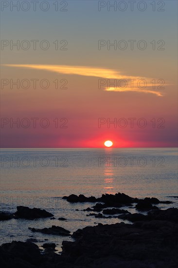 Sunset over the sea