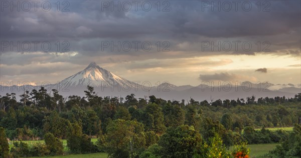 Puyehue volcano in the evening light