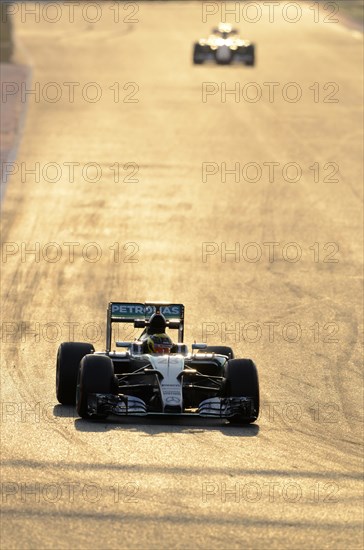Pascal Wehrlein in a Mercedes racing car