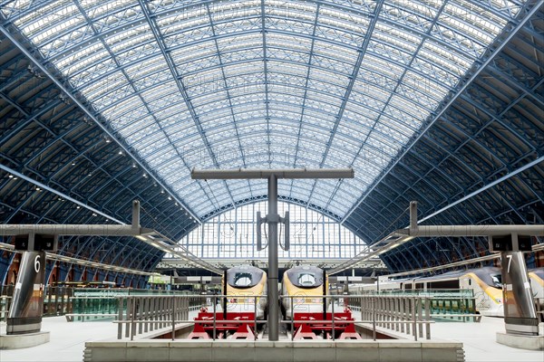 Terminal and station platforms at London's St. Pancras Station
