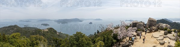 Tourists at Mount Misen