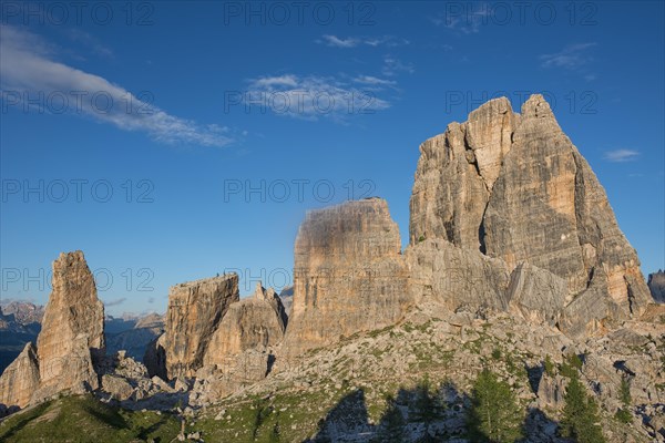 Cinque Torri with blue sky