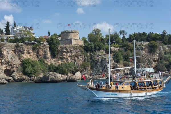 Excursion boat in the Gulf of Antalya